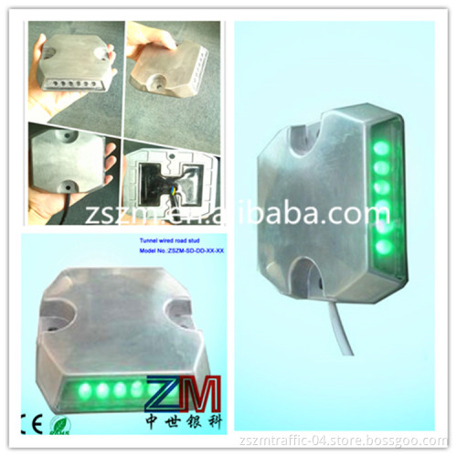 High Quality Aluminum/Plastic Wired Tunnel Road Marker / Road Stud